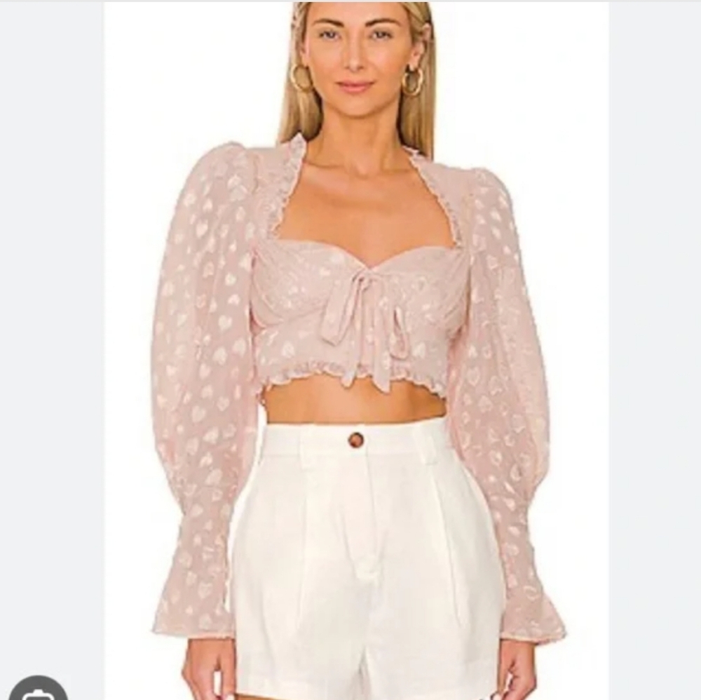 MAJORELLE Polka Dot Crop Top NWT